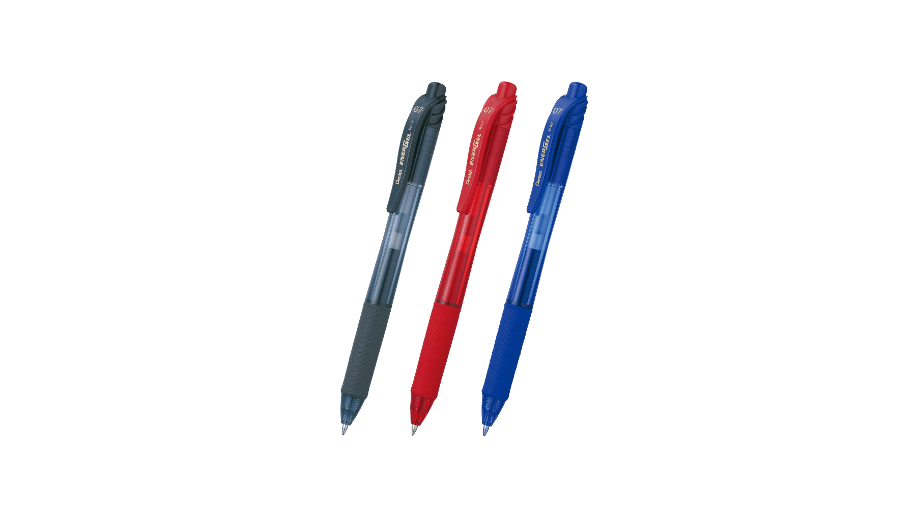 Pentel EnerGel-X BL107 – Set 5 Penne Roller Gel Punta 0,7 Mm – Colore Rosso, Corpo In Plastica Riciclata, Grip Gommoso