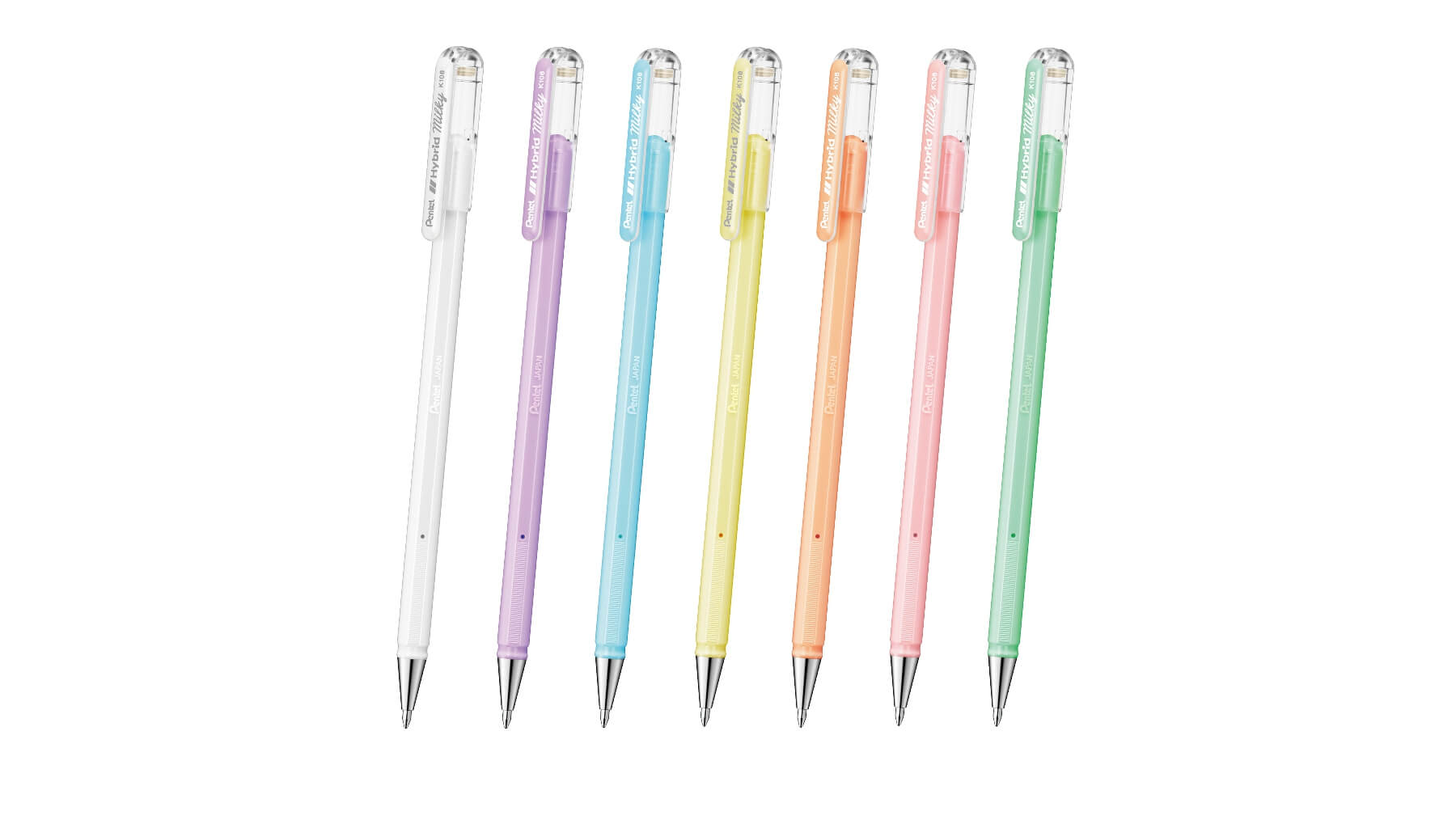 Pentel Milky Pop Pastel Gel Pens – 0.8mm Medium Point, Smooth Writing, 12 Pack With Pretty Pastel Pink Ink - View #2