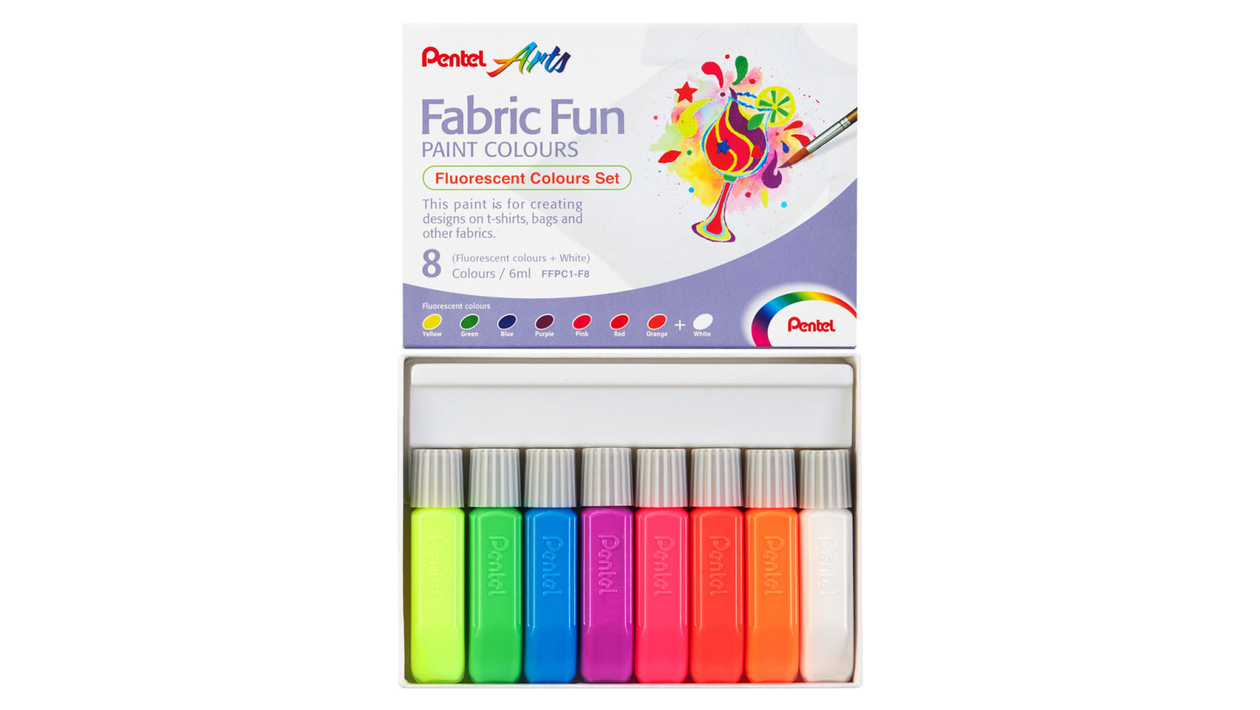 Fabric Fun Paint Colours Fluorescent